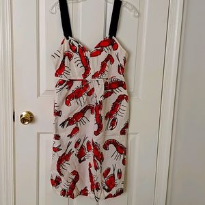 NWT edme & estyll Anthropologie lobster dress